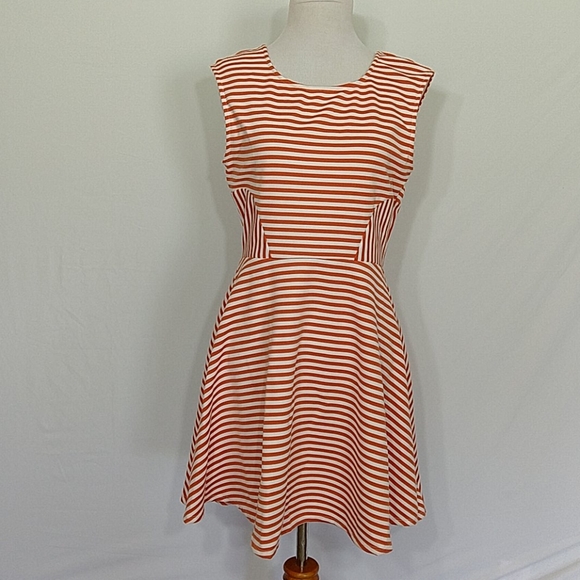 Katia Striped Sleeveless Skater Jersey Dress - Picture 2 of 12